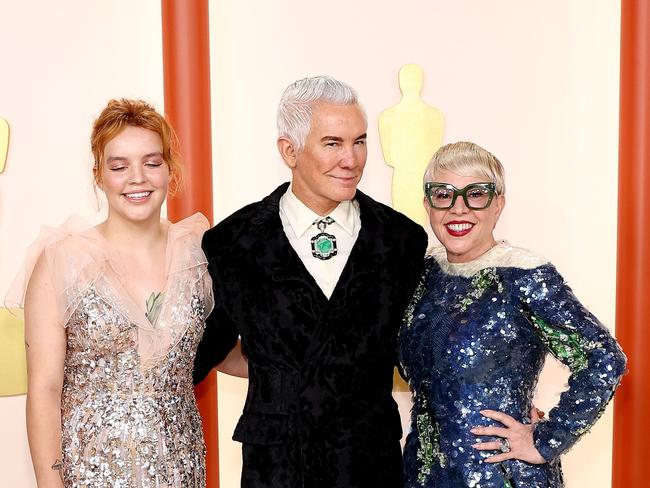 Baz Luhrmann and Catherine Martin with daughter Lilly at the 95th Annual Academy Award.Picture: Getty Images