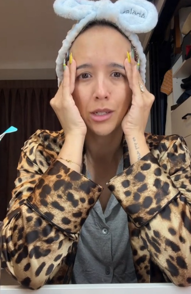 The popular influencer who has more than 8 million TikTok and Instagram followers, copped backlash after revealing the family’s plan. Picture: TikTok/katclark