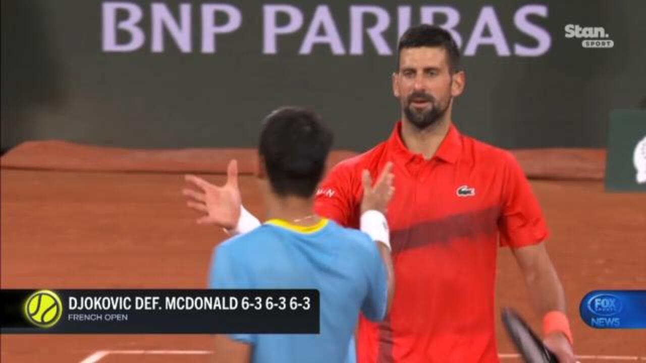 Medvedev upset, Djokovic through in R1