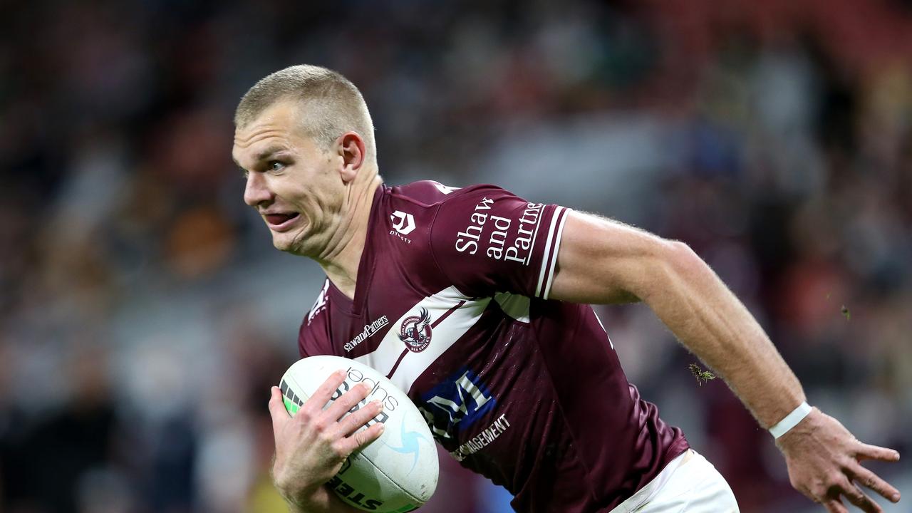 Tom Trbojevic has overtaken Nathan Cleary as the best player in the game, according to fans. Picture: Getty Images.