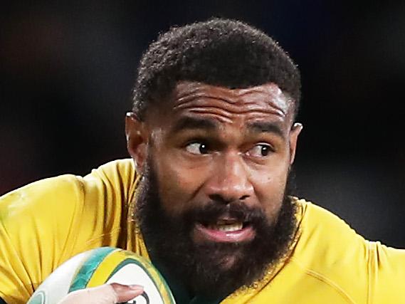 SYDNEY, AUSTRALIA - SEPTEMBER 07: Â Marika Koroibete of the Wallabies makes a break during the International Test match between the Australian Wallabies and Manu Samoa at Bankwest Stadium on September 07, 2019 in Sydney, Australia. (Photo by Matt King/Getty Images)