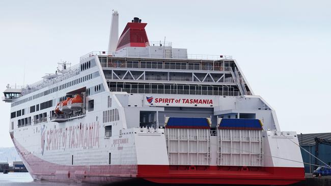 The Spirit of Tasmania IV ferry docked at Leith in Edinburgh. Photo by Andrew Milligan/PA Images via Getty Images