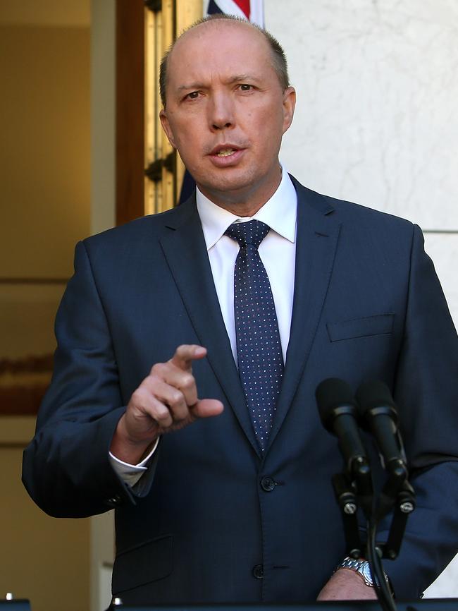 Peter Dutton is being lined up for the new Homeland Security portfolio. Picture Kym Smith