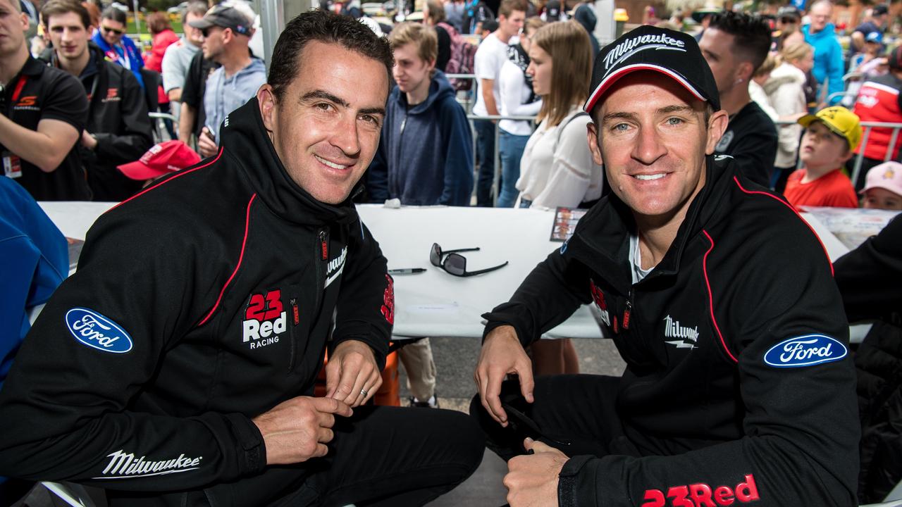 (L-R) Alex and Will Davision at a signing session last year. Picture: Daniel Kalisz