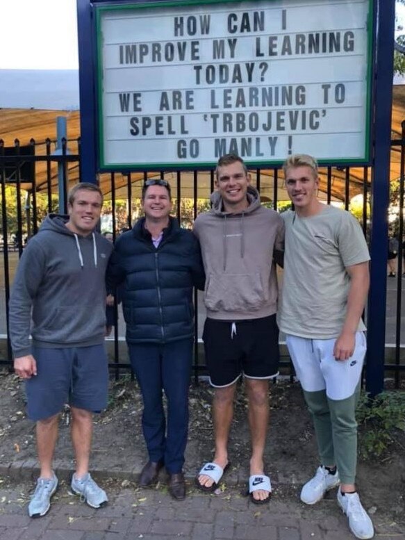 The Trbojevic brothers dropped by Manly Village Public School last week.