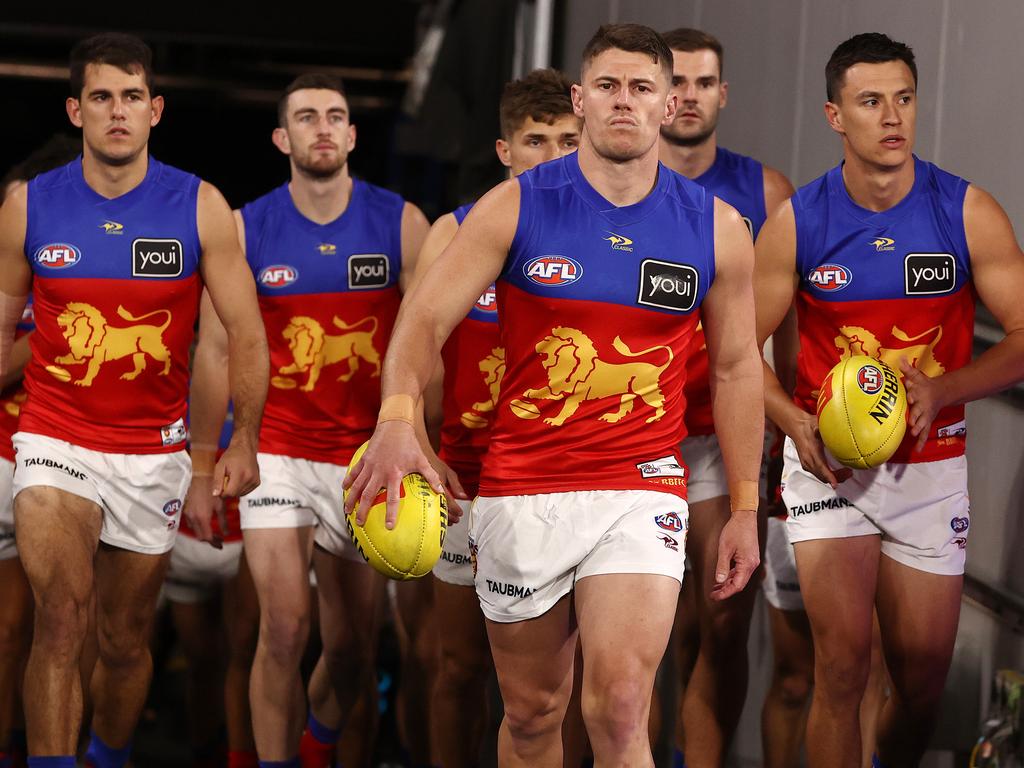 Dayne Zorko remains sidelined with a hamstring injury. Picture: Michael Klein