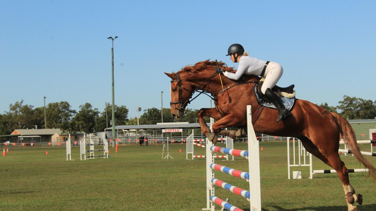 SHOWTIME: Alexandra Marles on Welfenblitz at the Bundaberg Show 2021 showjumping event.