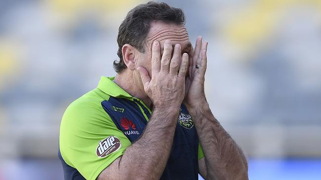 Raiders coach Ricky Stuart. Picture: Ian Hitchcock/Getty