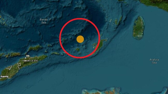 A 5.7 magnitude earthquake in the Banda Sea was the cause behind tremors felt across Darwin. Source: Geoscience Australia.