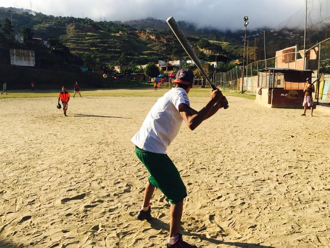Locals playing baseball. Picture: Courtesy of the ABC