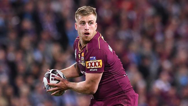 Cameron Munster of the Queensland Maroons during State of Origin Game 3 between the Queensland Maroons and NSW Blues, at Suncorp Stadium in Brisbane, on Wednesday, July 12, 2017. (AAP Image/Dave Hunt) NO ARCHIVING, EDITORIAL USE ONLY