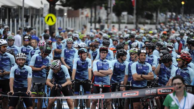 Thousands of riders about to set off on last year’s People's Ride. Pictures: Alan Barber