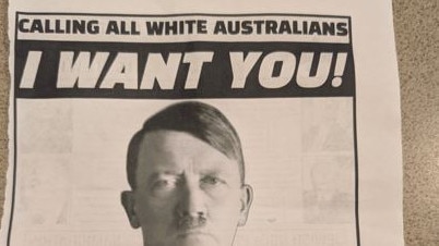 Flyers dropped into letterboxes in Brisbane by the National Socialist Movement Australia. Photo: supplied