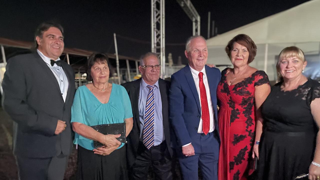 Mario Avellino, Pauline and Frank Avellino, Steven and Robyn Hile and Debbie Avellino at the Darwin Cup Gala Ball.