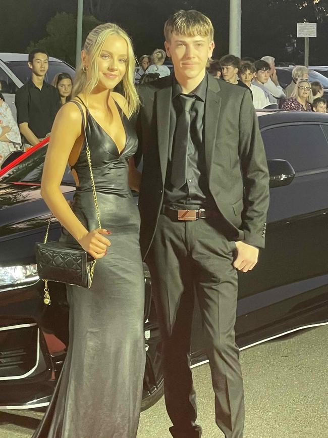 Students on the red carpet of the 2023 Xavier College School Formal at the Hervey Bay Boat Club