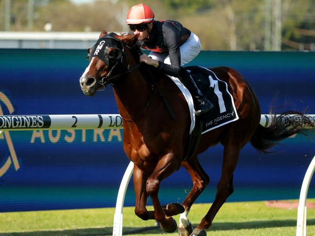 SYDNEY, AUSTRALIA - JULY 01: Dylan Gibbons riding Semana wins Race 2 The Agency Real Estate during Sydney Racing at Rosehill Gardens on July 01, 2023 in Sydney, Australia. (Photo by Jeremy Ng/Getty Images)