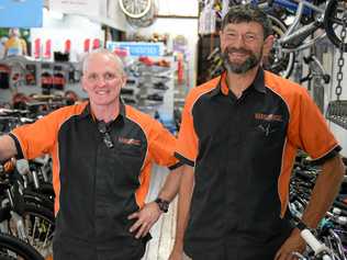 Harris Cycle on Keen St is one of the businesses that will be affected when Lismore City Council starts reconstructing CBD footpaths. Picture: Cathryn McLauchlan