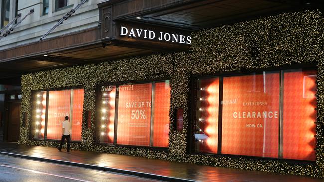 David Jones’ online sales increased by 55.5 per cent for the half, contributing 17.7 per cent to total sales over the half. Picture: NCA NewsWire / Gaye Gerard