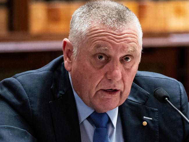 SYDNEY, AUSTRALIA - NewsWire Photos - MAY 23, 2024: Broadcaster Ray Hadley at the NSW Parliament Inquiry in Sydney.Picture: NewsWire / Christian Gilles