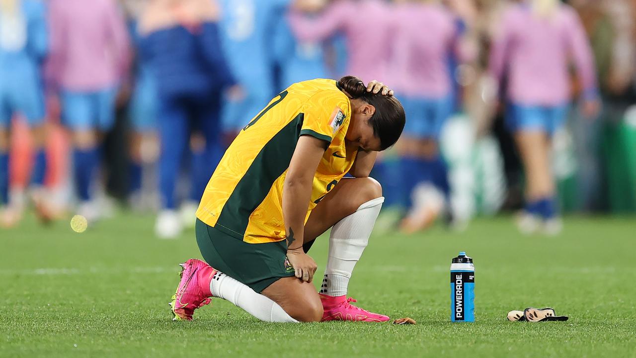 Sam Kerr nearly pulled off a miracle. (Photo by Brendon Thorne/Getty Images)