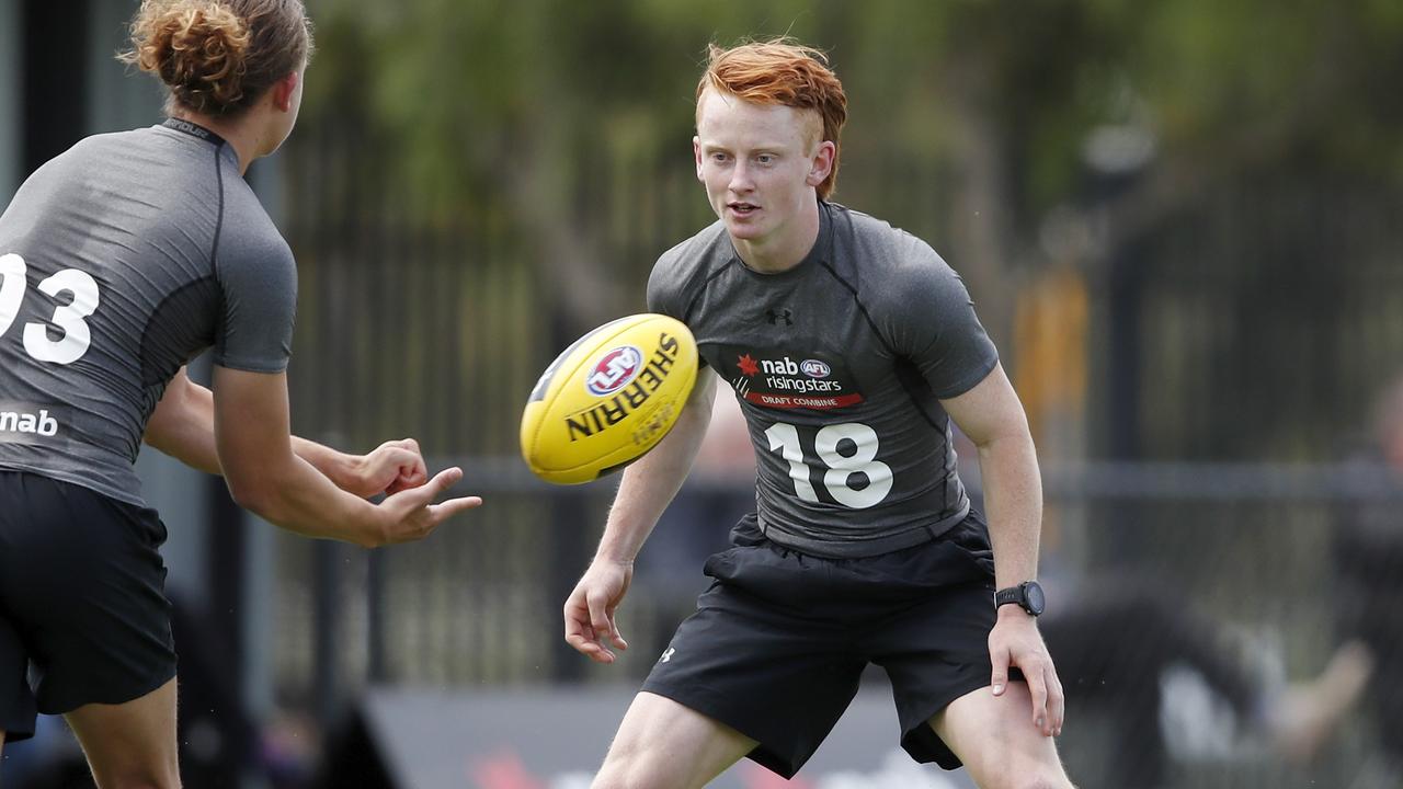 Jake Bowey has a big leap for his size. Picture: AFL Photos via Getty Images