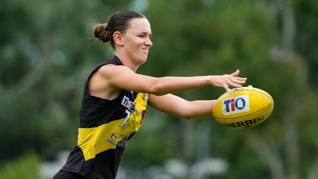 Cassie McWilliam kicked six goals in Round 15 of the NTFL WPL 2024-25. Picture: Tymunna Clements / AFLNT Media