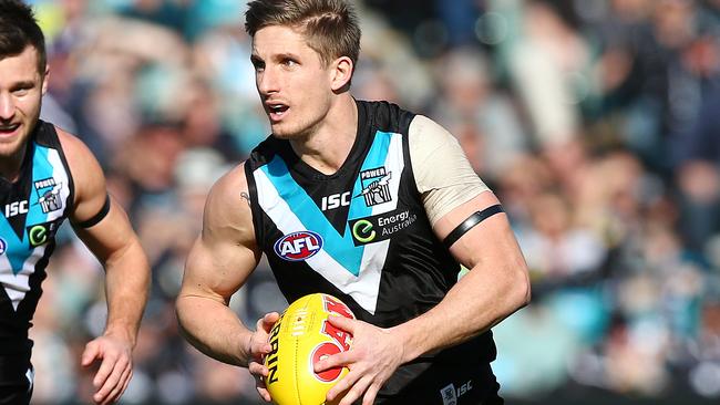 Hamish Hartlett could be on the move from Port Adelaide. Picture: Sarah Reed