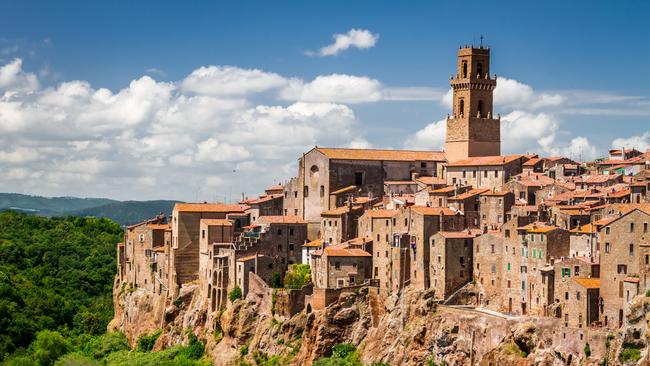 The cliffside town of Pitigliano.