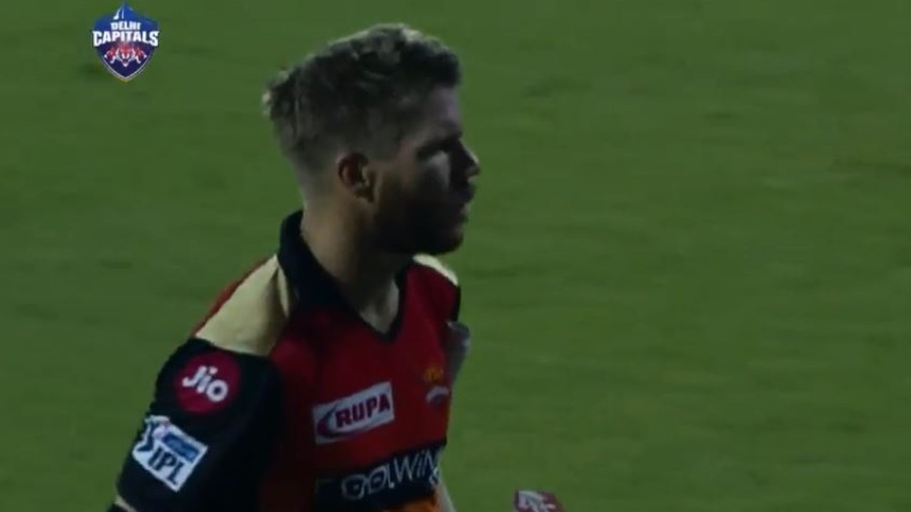 David Warner was out for 10 against the Delhi Capitals.