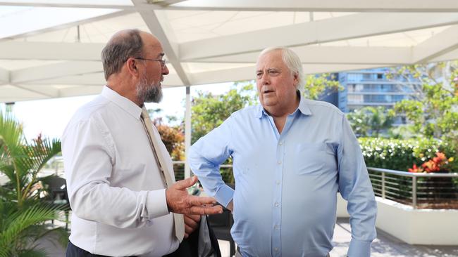 Clive Palmer has visited Cairns to endorse the United Australia Party candidates for the seats of Leichhardt and Kennedy. United Australia Party candidate for Kennedy Peter Campion speaks Mr Palmer. Picture: Brendan Radke