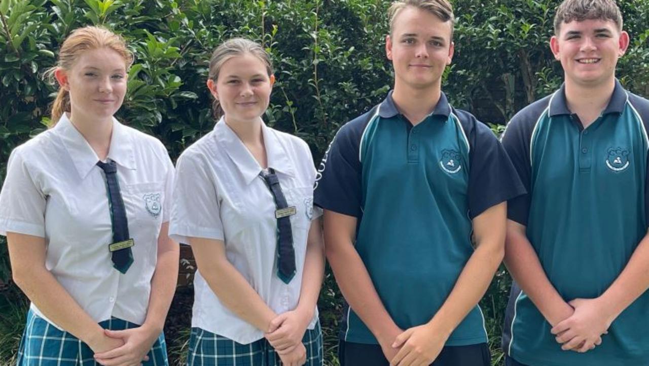 Cooloola Christian College 2022: Left to right: Taleisha Marshall, Elina Lingard, Kynan Reid, Cody-Jon Gardner