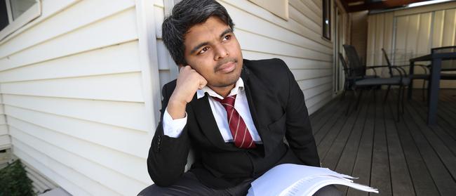 Mr Naik at his Oakleigh South home. Picture: Alex Coppel