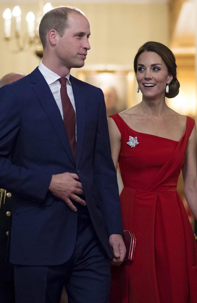 The Duke and Duchess of Cambridge arrive for the ceremony in Victoria, British Columbia.