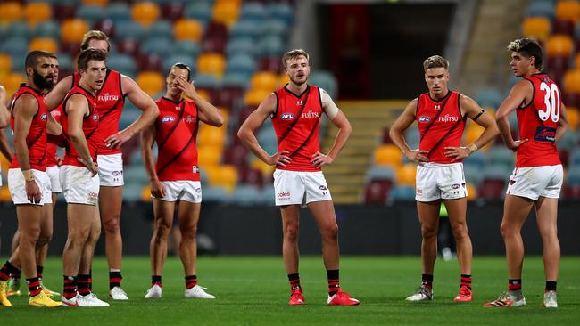 The Bombers barely fired a shot against the Saints. Picture: Jono Searle/AFL Photos/via Getty Images