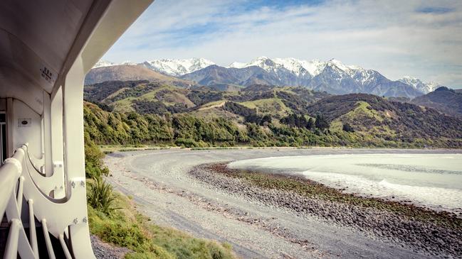 Open-air carriage on Great Journeys New Zealand’s Pacific Coast itinerary.