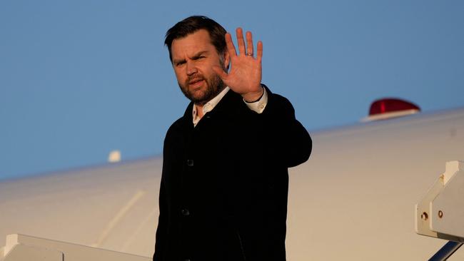 US Vice President JD Vance steps off Air Force Two. Picture: AFP