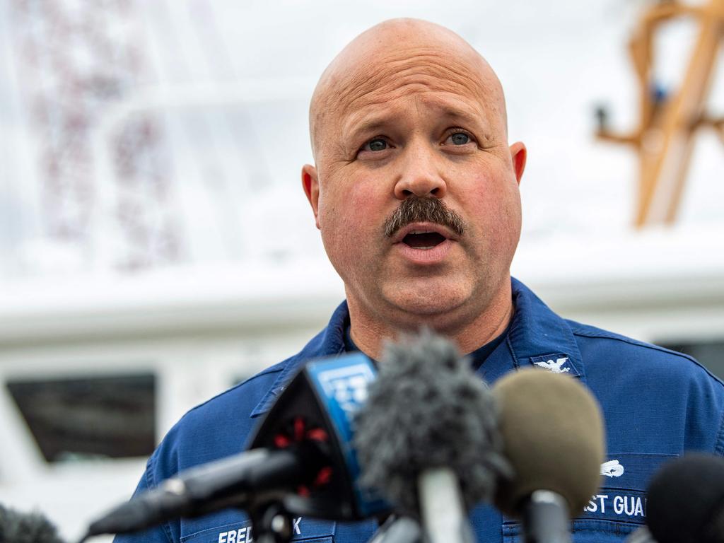 US Coast Guard Captain Jamie Frederick is unsure if the equipment will arrive in time. Picture: AFP