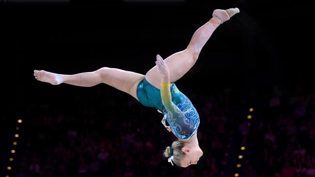 Emily Whitehead of Team Australia competes on balance beam during Women's Team Final and Individual Qualification on day two of the Birmingham 2022 Commonwealth Games. Picture: Supplied