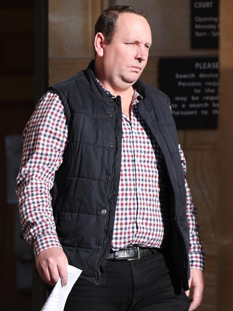 Drug trafficker Andrew Benz – The Pope – outside Adelaide Magistrates Court. Picture: NCA NewsWire / David Mariuz