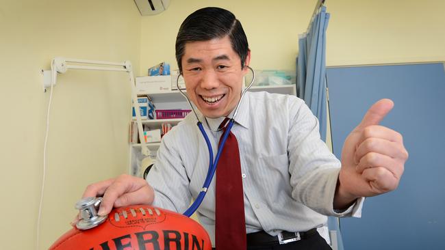 Dr Stanley Chiang in his GP clinic. Picture: David Caird