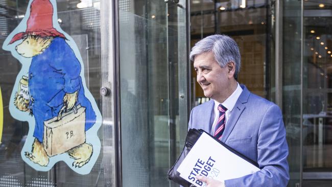 Like Paddington Bear, Treasurer Rob Lucas is prepared for anything. Picture: Simon Cross