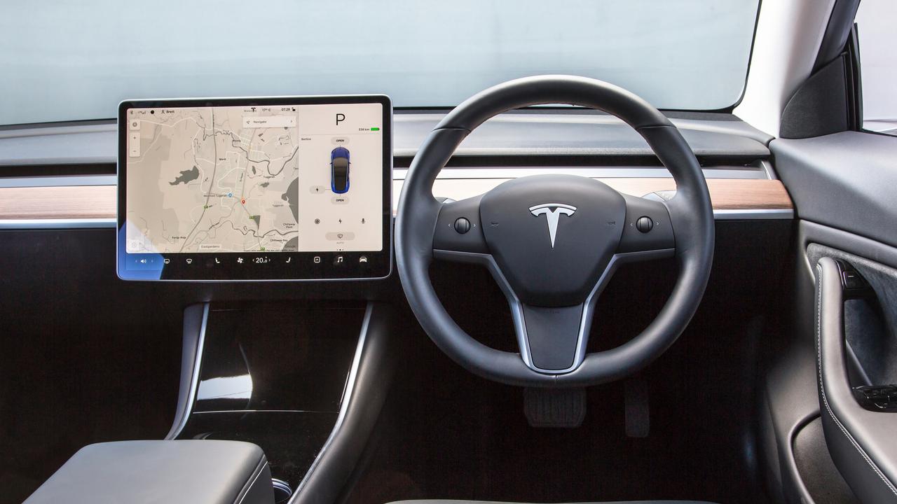 The simplicity of Tesla’s interior takes some getting used to.