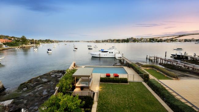 The home overlooks the Parramatta River.