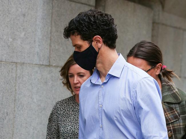 Josephine Conlon, left, with her husband Greg Conlon and a supporter outside court in London. Picture: Hollie Adams