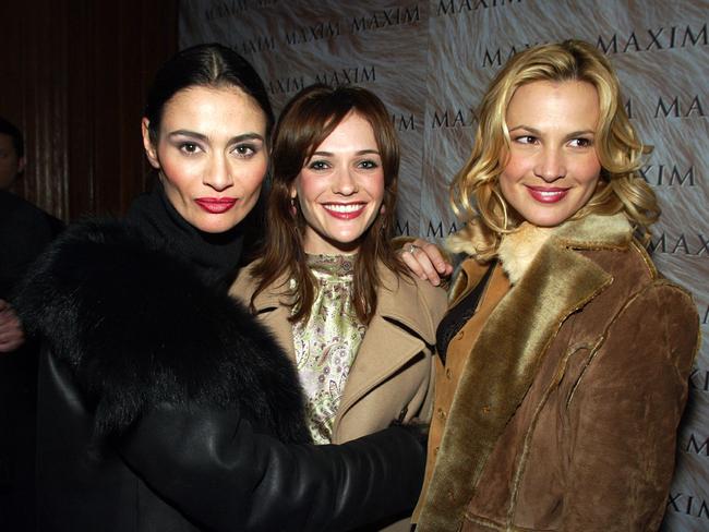 That girlfriend was British actress Charlotte Lewis (pictured left) who was a friend of Hurley’s and even claimed they had a lesbian encounter to please Annesley. (Photo by Kevin Winter/Getty Images)