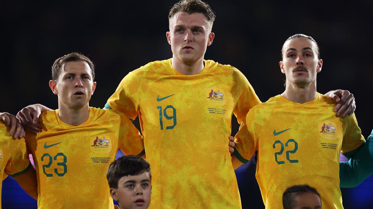 The Socceroos are primed for this weekend’s clash with England at Wembley. Picture: Mark Kolbe/Getty Images