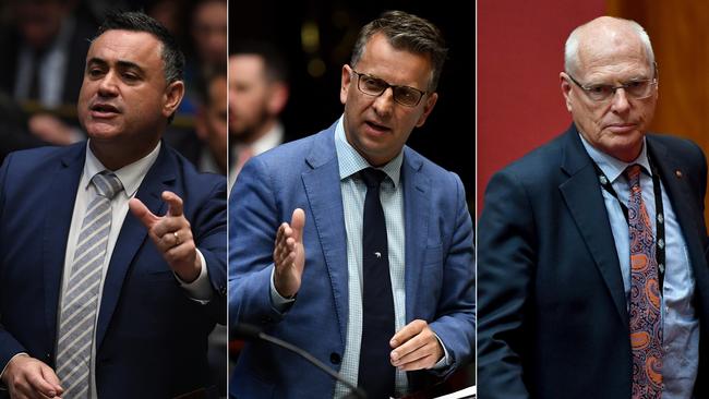 NSW Deputy Premier John Barilaro, NSW Transport and Infrastructure Minister Andrew Constance and Liberal Senator Jim Molan, who has expressed interest in running for the seat of Eden-Monaro.