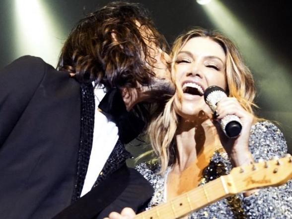 Matthew Copley and Delta Goodrem. Copley announces he is in love with his girlfriend of 5 years on Instagram.Picture: Supplied