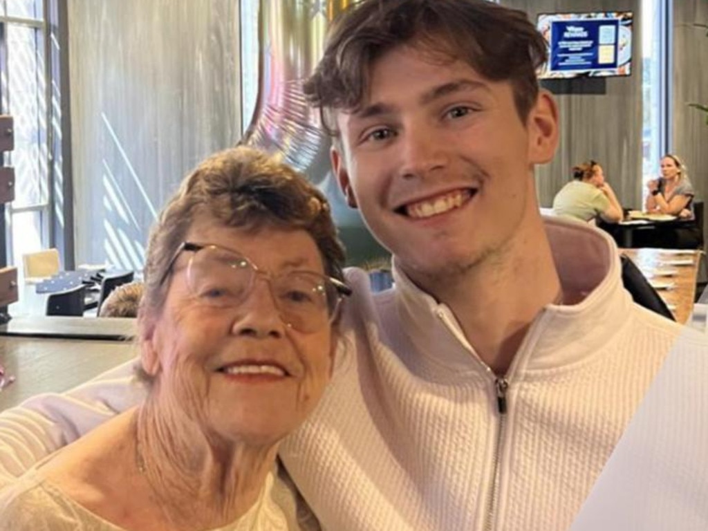 Jack Miller with his grandmother.