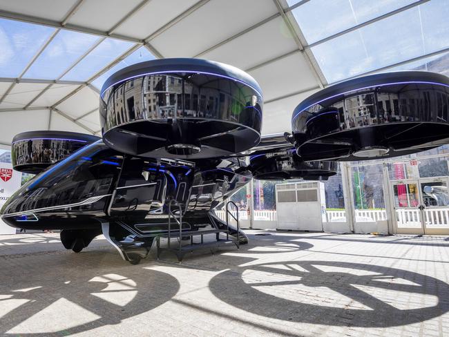 Aerospace company Bell showed off a full-size prototype of its Nexus vertical take-off-and-landing aircraft at the Uber Elevate Summit in Washington DC. Picture: Jennifer Dudley-Nicholson/News Corp Australia